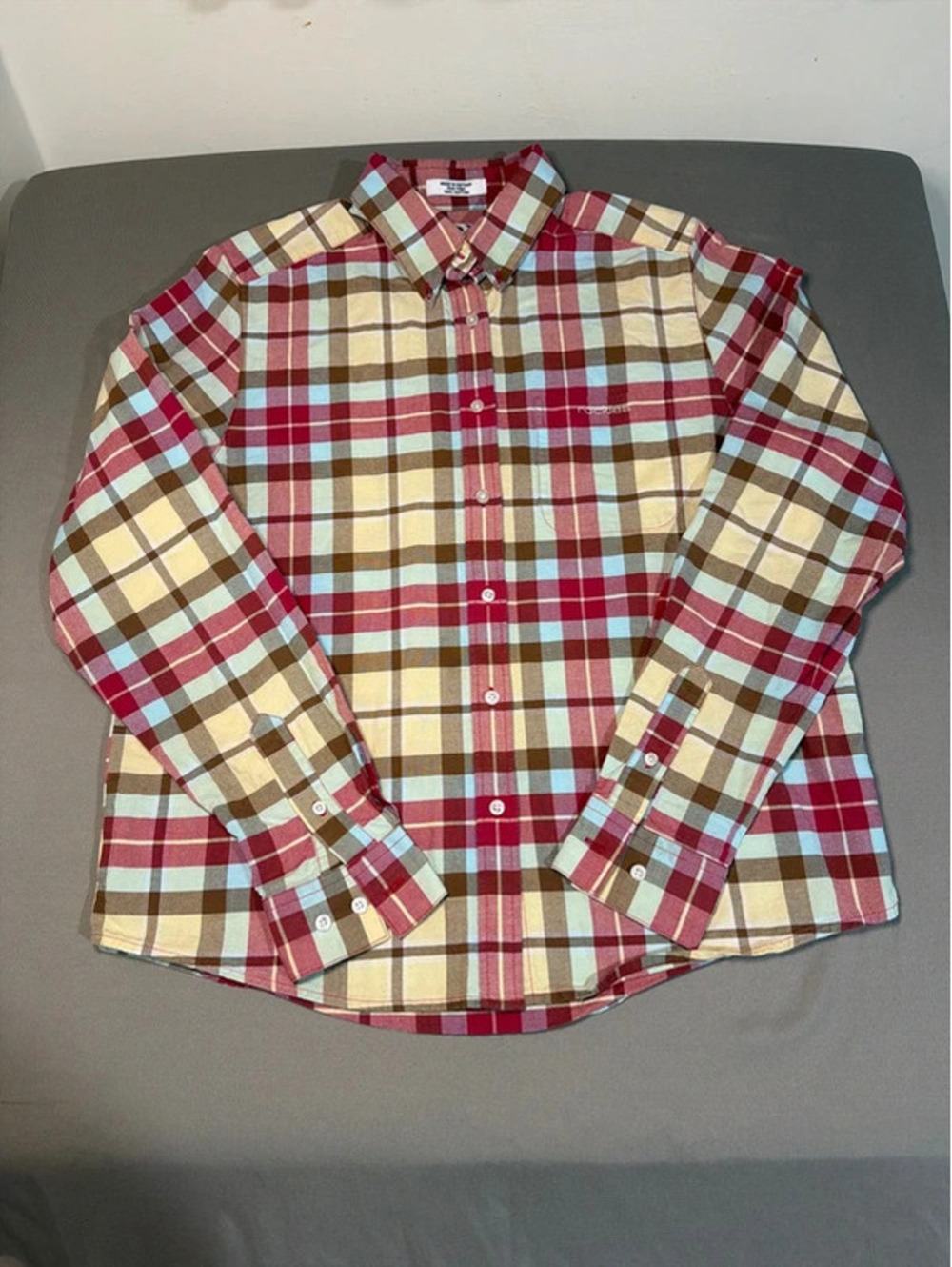 Rockies Men's Medium Plaid Button-Up Shirt - Cotton Comfort